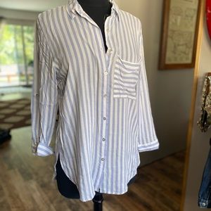 Soft striped button up